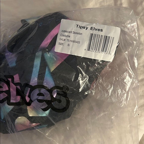 Tipsy Elves Iridescent Skeleton Bodysuit Costume Size SMALL - unable to return - Picture 6 of 6